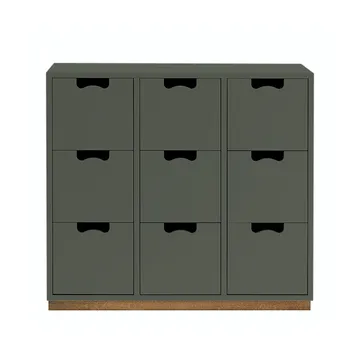 Snö B3 byrå - green khaki, eksockel - Asplund