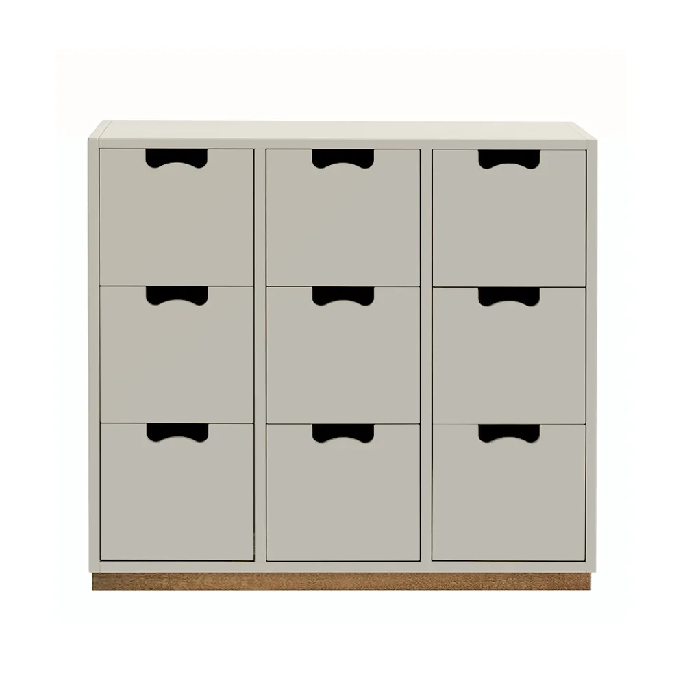 Snö B3 byrå, light grey, eksockel Asplund