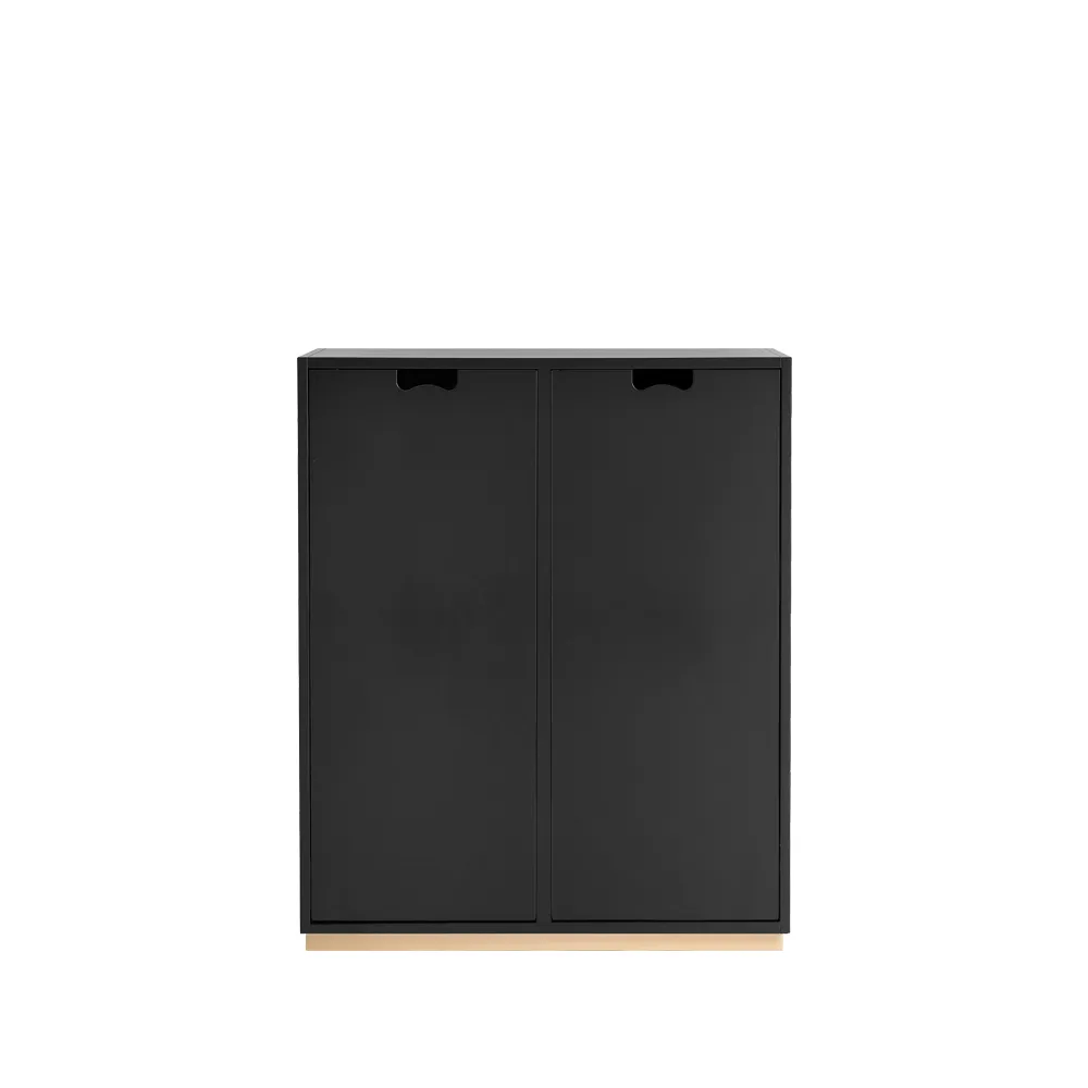 Snö E skåp, char grey, björksockel/täckta dörrar, dj.30 cm Asplund