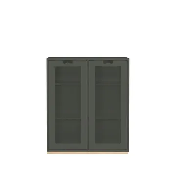 Snö E vitrinskåp - green khaki, björksockel, dj.30 cm - Asplund