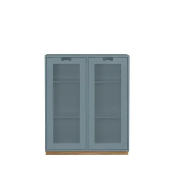 Snö E vitrinskåp - nordic blue, eksockel, dj.42 cm - Asplund