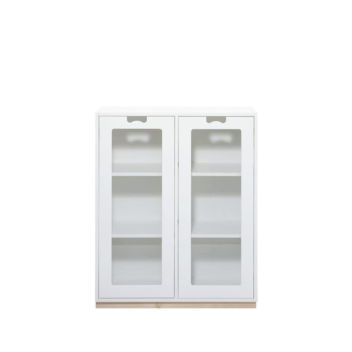 Snö E vitrinskåp - white, björksockel, dj.30 cm - Asplund