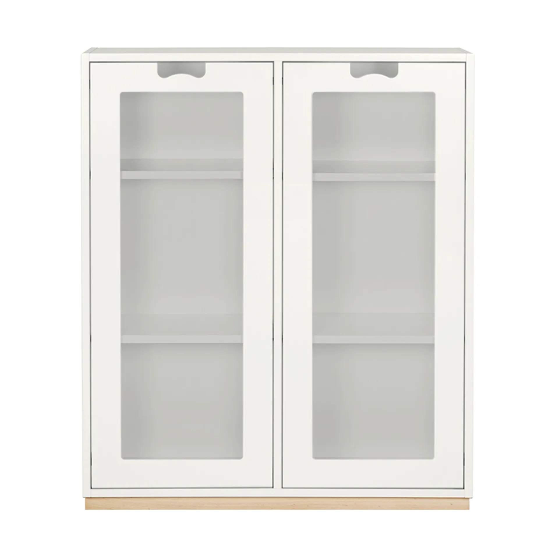 Snö E vitrinskåp, white, björksockel, dj.42 cm Asplund