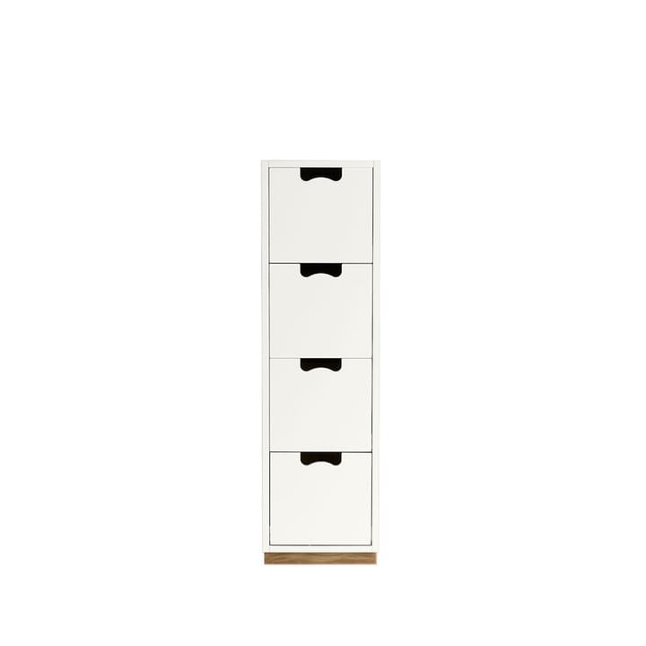 Snö J4 byrå, white, eksockel Asplund