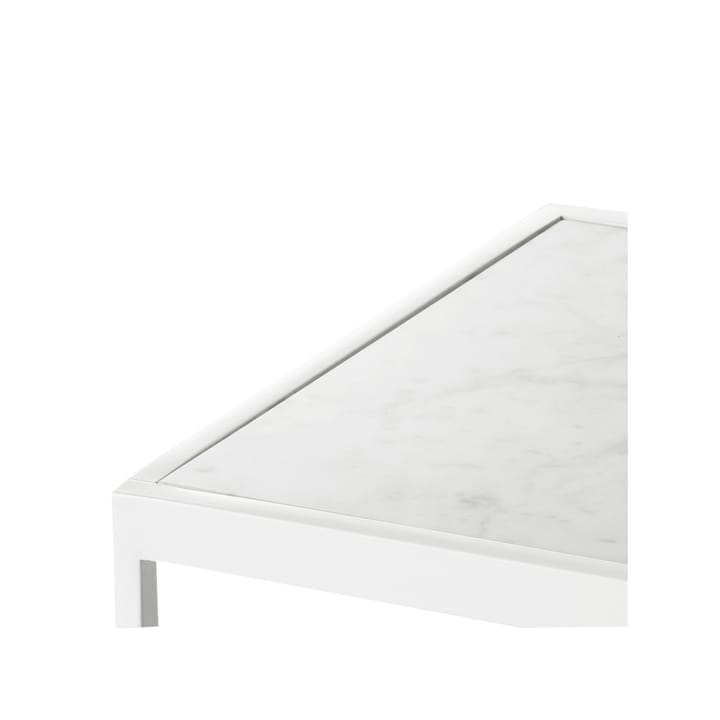 Tati console 65 sidobord - marmor vit, vitt stativ, 65 - Asplund