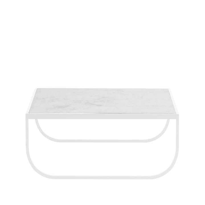 Tati High soffbord - marmor vit, vitt stativ - Asplund