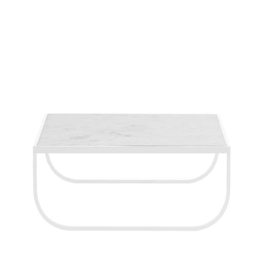 Asplund Tati High soffbord marmor vit, vitt stativ | Skandinavisk Design | Soffbord | Vit