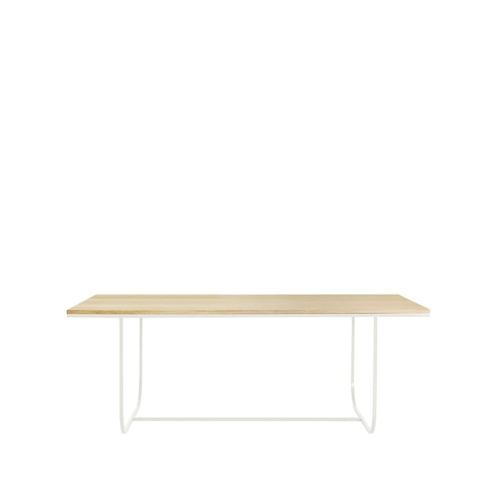 Tati matbord - vitbetsad ek (p2), 200, stativ white, överhäng - Asplund