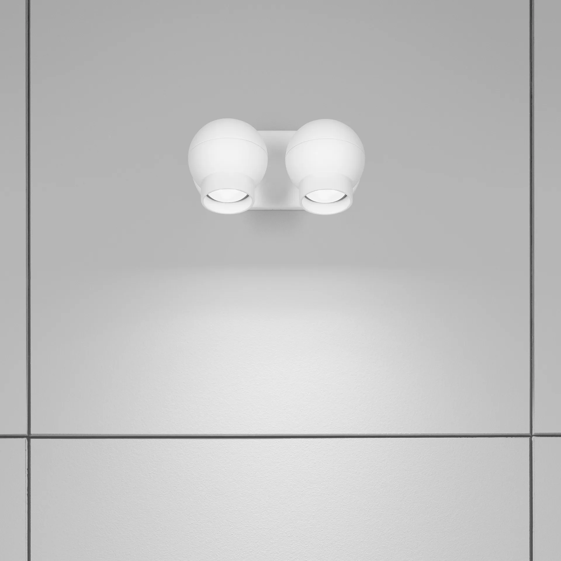 Ogle mini twin vägglampa, Vit Ateljé Lyktan