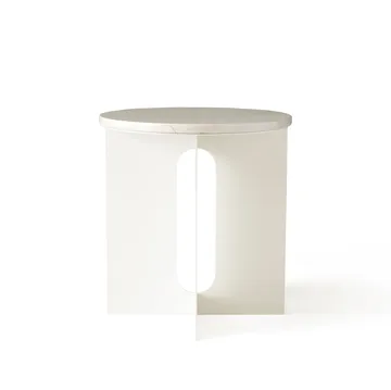 Androgyne bordsskiva till sidobord - Crystal Rose marble, Ø42 cm - Audo Copenhagen