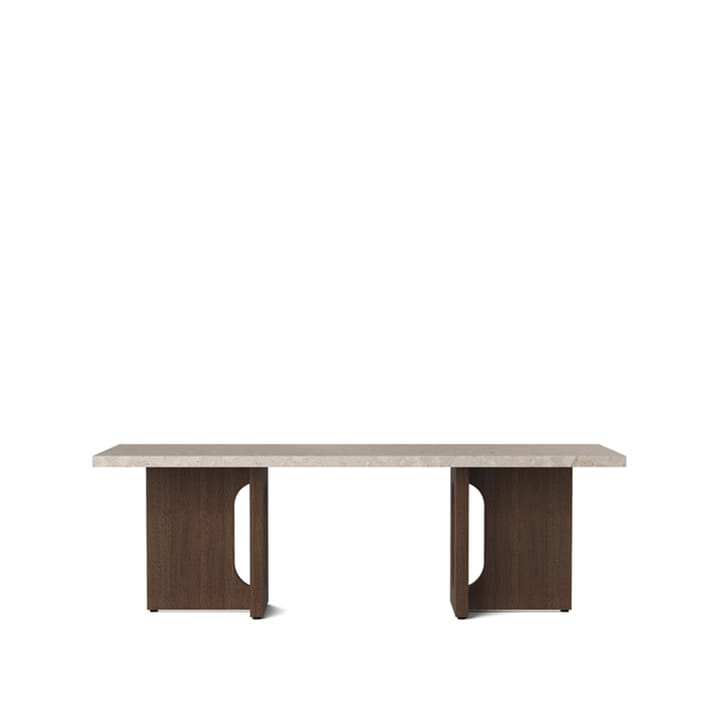 Androgyne loungebord - sand/kunis breccia, mörkbetsat ekstativ - Audo Copenhagen