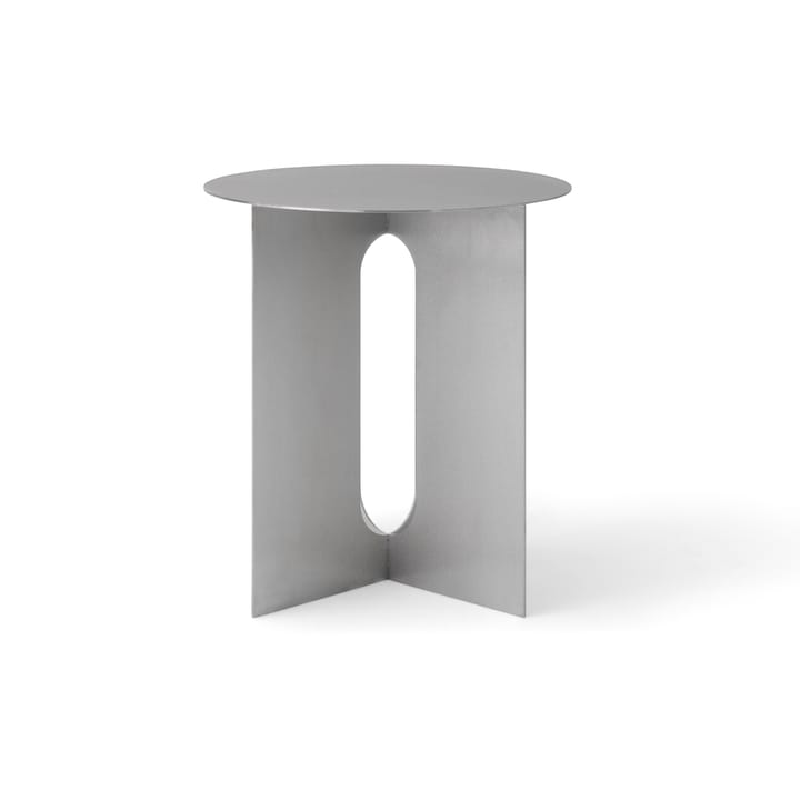 Androgyne sidobord Ø40cm - Brushed steel - Audo Copenhagen