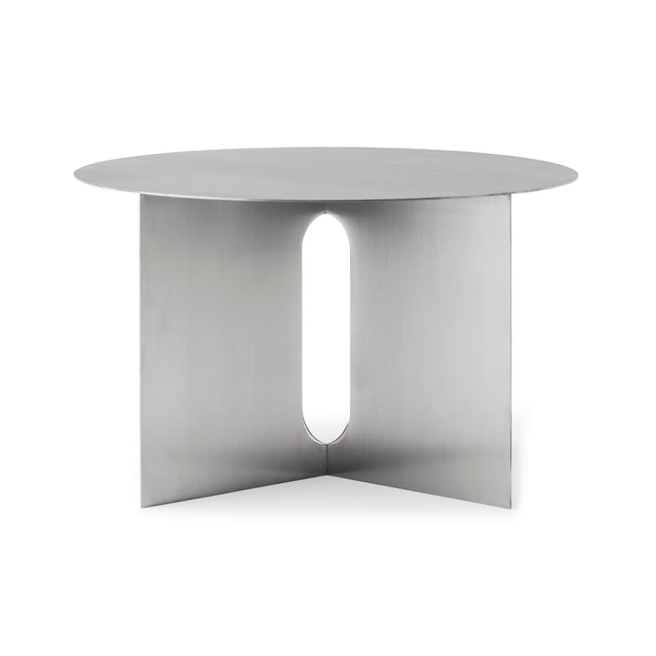 Androgyne sidobord Ø63 cm, Brushed steel Audo Copenhagen