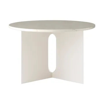 Androgyne sidobord - Crystal Rose marmor-ivory stål, Ø65 cm - Audo Copenhagen