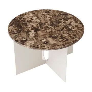 Androgyne sidobord - Emperador marmor-ivory stål, Ø65 cm - Audo Copenhagen