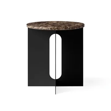 Androgyne sidobord - Emperador marmor-svart stål, Ø42 cm - Audo Copenhagen