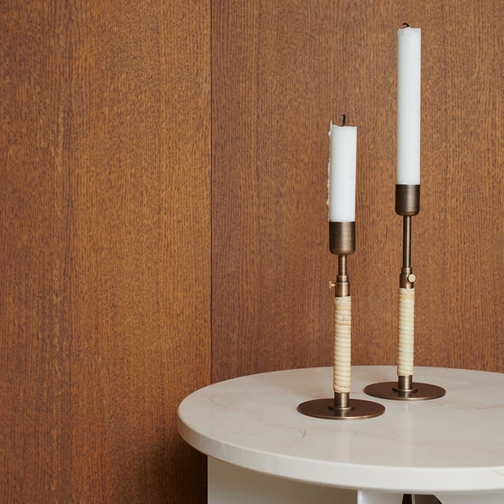 Androgyne sidobord, marble ivory, ø42 cm, ivory stålstativ Audo Copenhagen