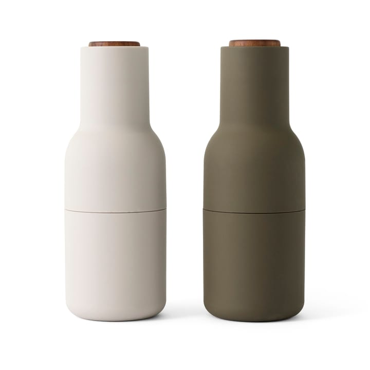 Bottle Grinder kryddkvarn 2-pack - Hunting green-beige-valnöt - Audo Copenhagen