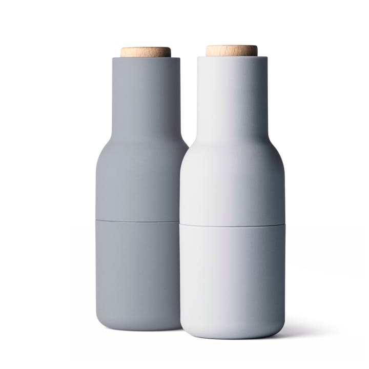 Bottle grinder kryddkvarn 2-pack special edition, concrete-feather (trälock) Audo Copenhagen