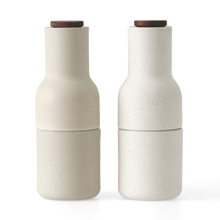Bottle Grinder kryddkvarn keramik 2-pack - Sand (valnötslock) - Audo Copenhagen