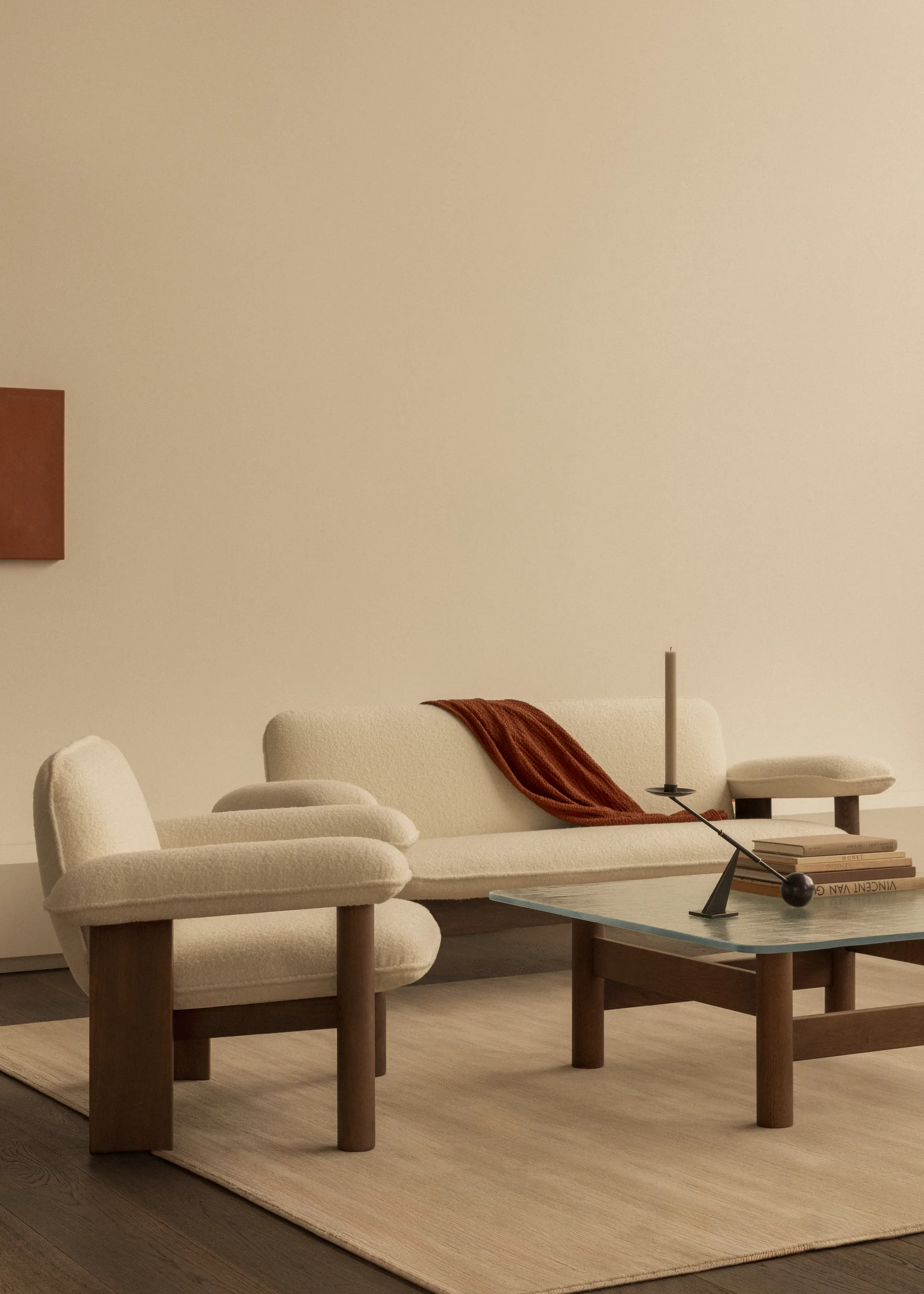 Brasilia fåtölj low back, Walnut-Cabanon Soft FCL7029-04 Audo Copenhagen