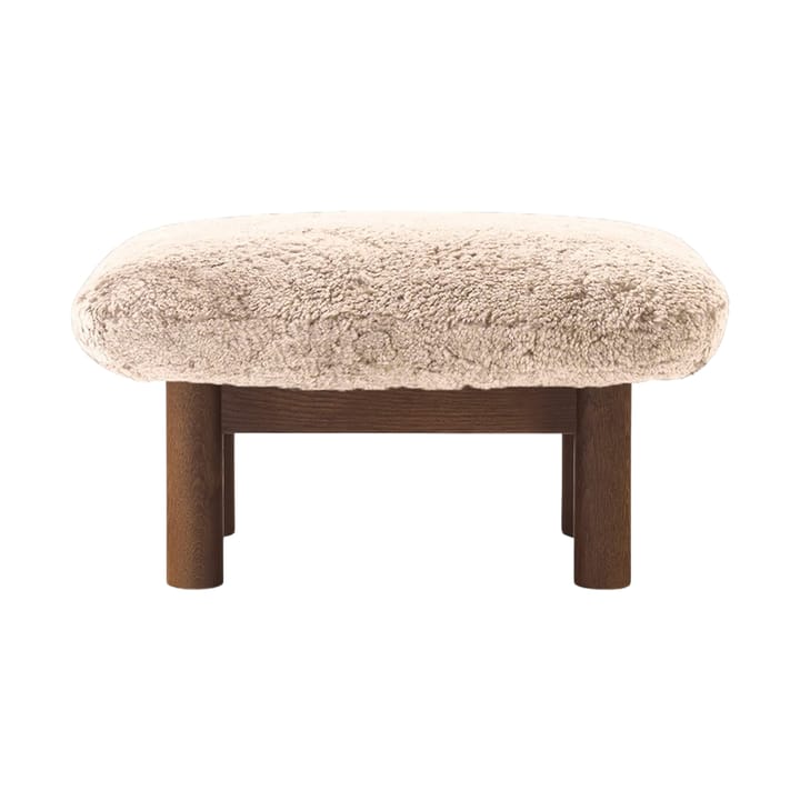 Brasilia fotpall, Dark oak-Nature sheepskin curly Audo Copenhagen