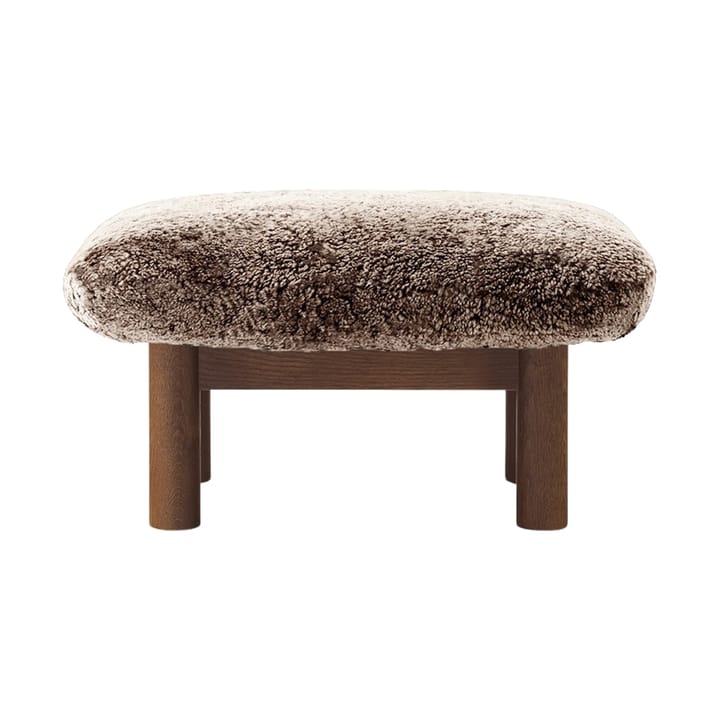 Brasilia fotpall, Dark oak-Sahara sheepskin curly Audo Copenhagen