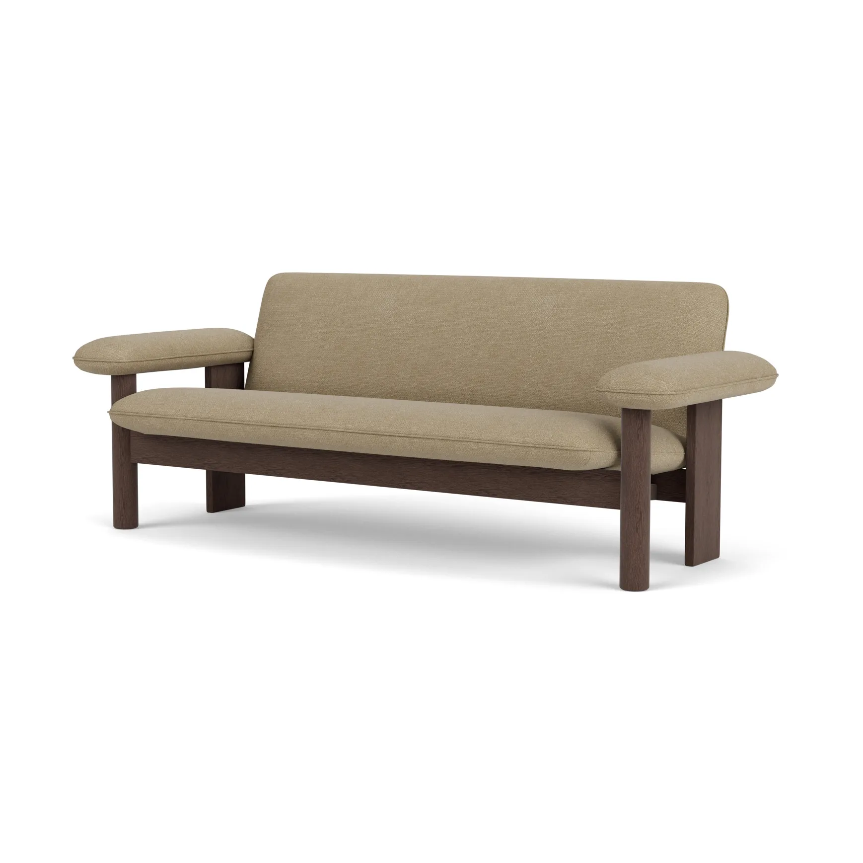 Brasilia soffa 2-sits, Dark oak-Audo Bouclé 02 Audo Copenhagen
