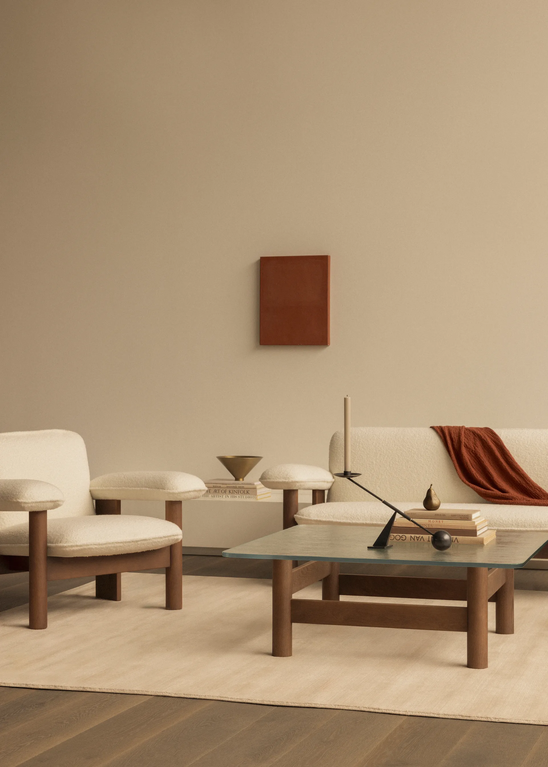 Brasilia soffa 2-sits, Dark oak-Baru 0200 Audo Copenhagen