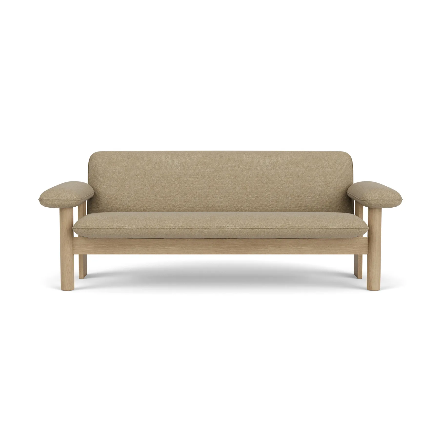 Brasilia soffa 2-sits, Natural oak-Audo Bouclé 02 Audo Copenhagen