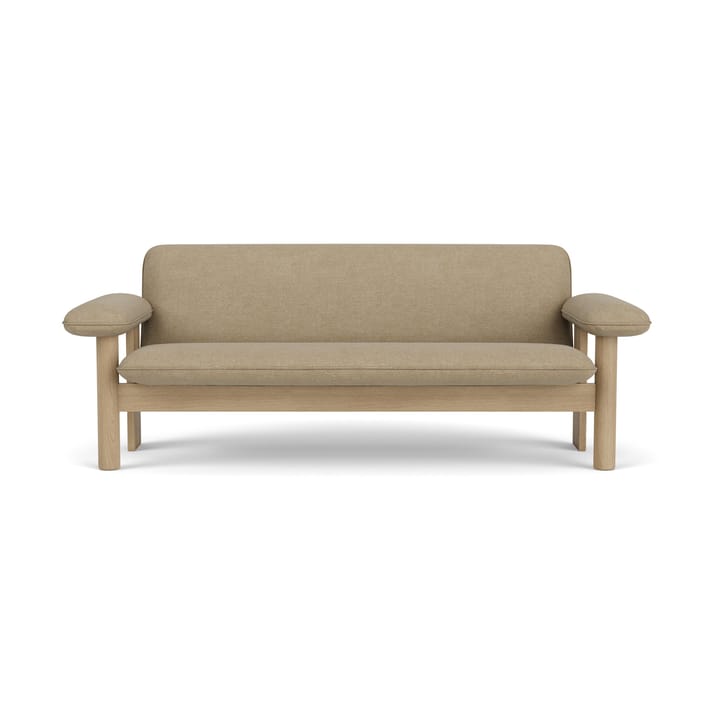 Brasilia soffa 2-sits, Natural oak-Audo Bouclé 02 Audo Copenhagen