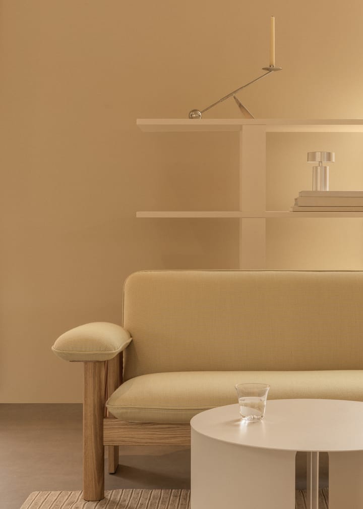 Brasilia soffa 2-sits, Natural oak-Audo Bouclé 02 Audo Copenhagen