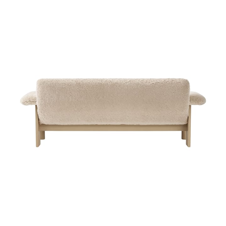Brasilia soffa 2-sits, Natural oak-Nature sheepskin curly Audo Copenhagen