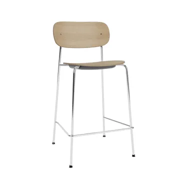 Co Bar Chair barstol - Ek-kromat stål, 65 cm - Audo Copenhagen