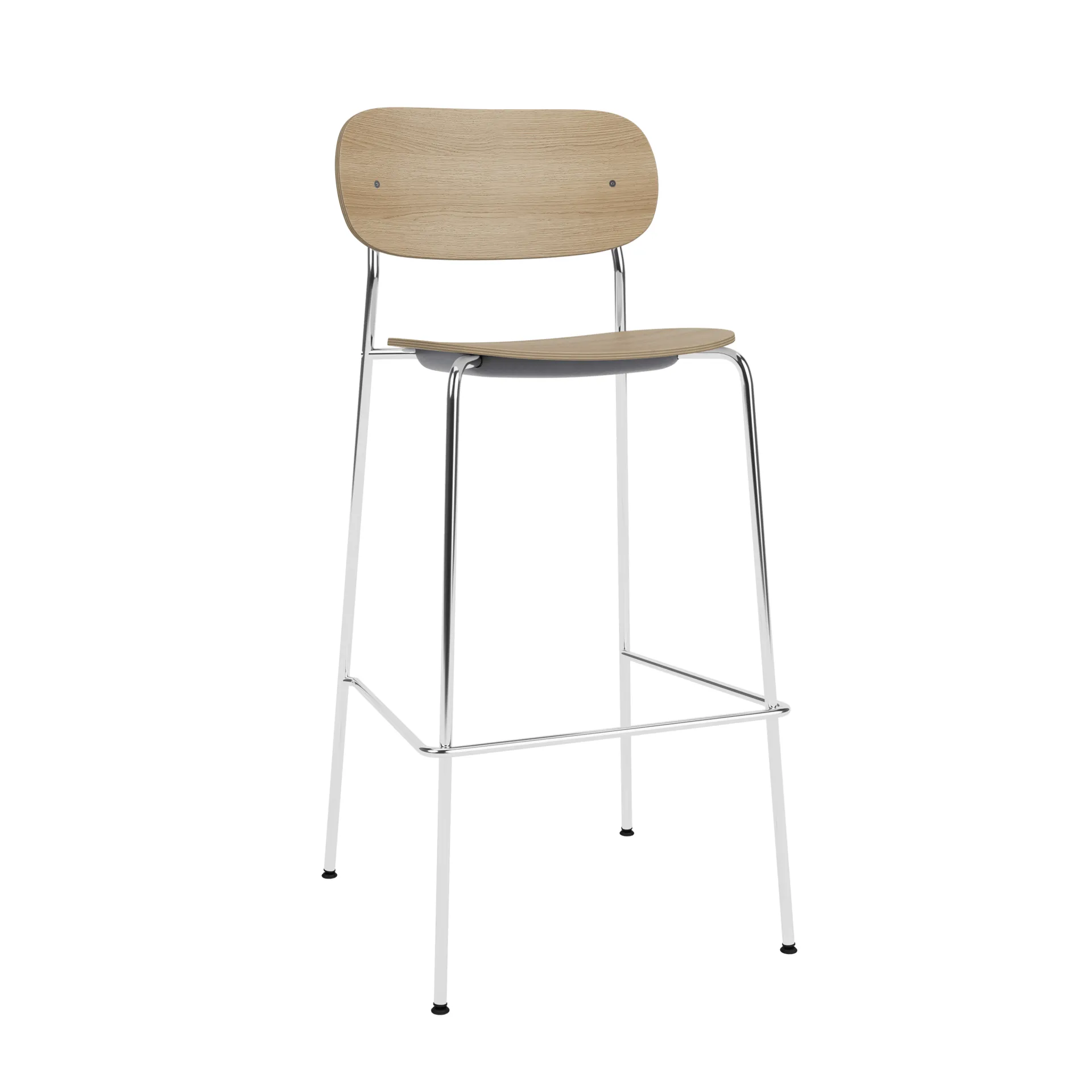 Co Bar Chair barstol, Ek-kromat stål, 75 cm Audo Copenhagen