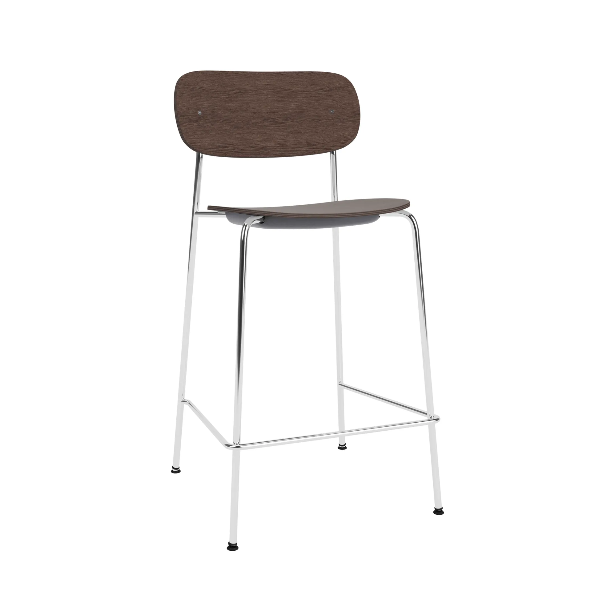 Co Bar Chair barstol, Mörkbetsad ek-kromat stål, 65 cm Audo Copenhagen