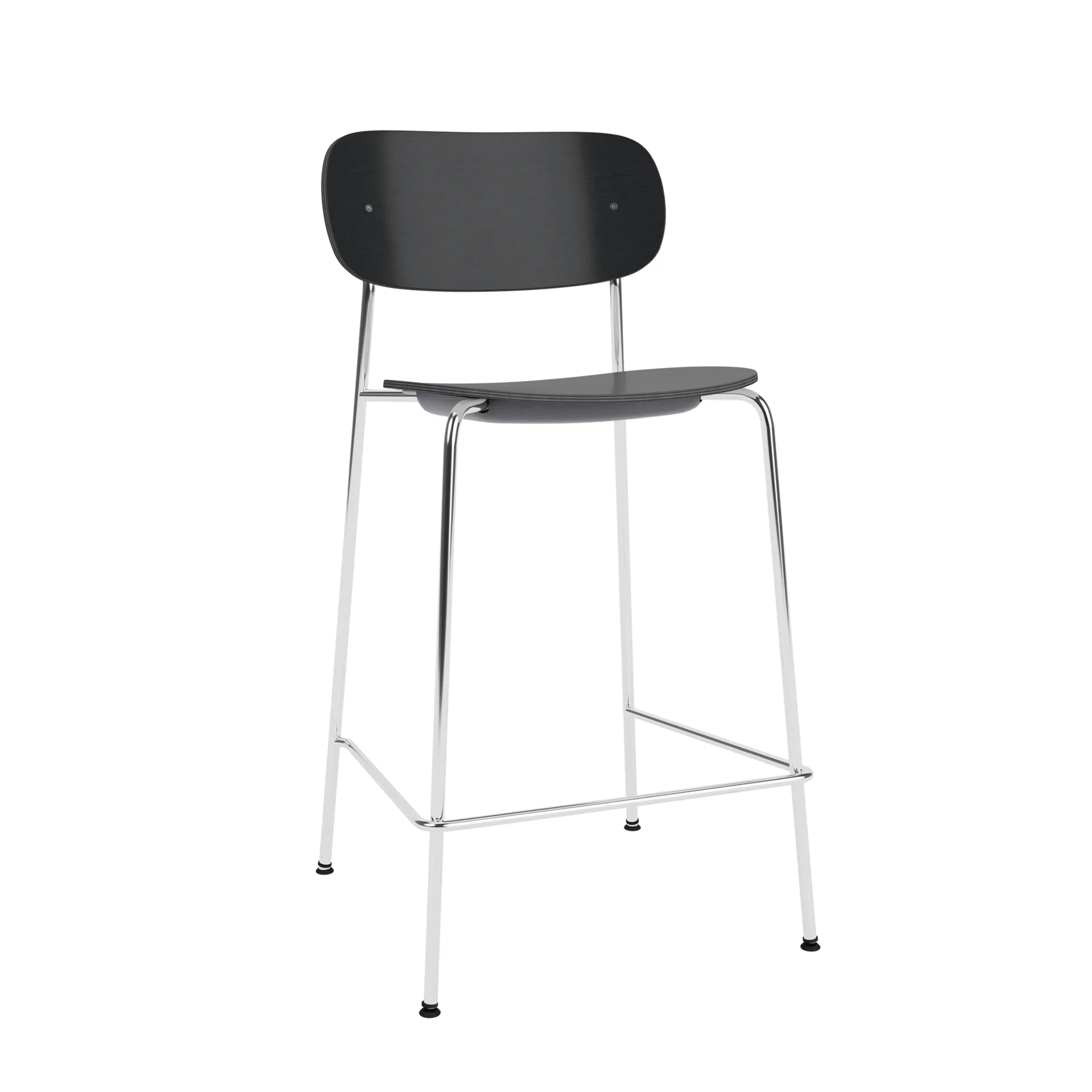 Co Bar Chair barstol, Svart ek-kromat stål, 65 cm Audo Copenhagen