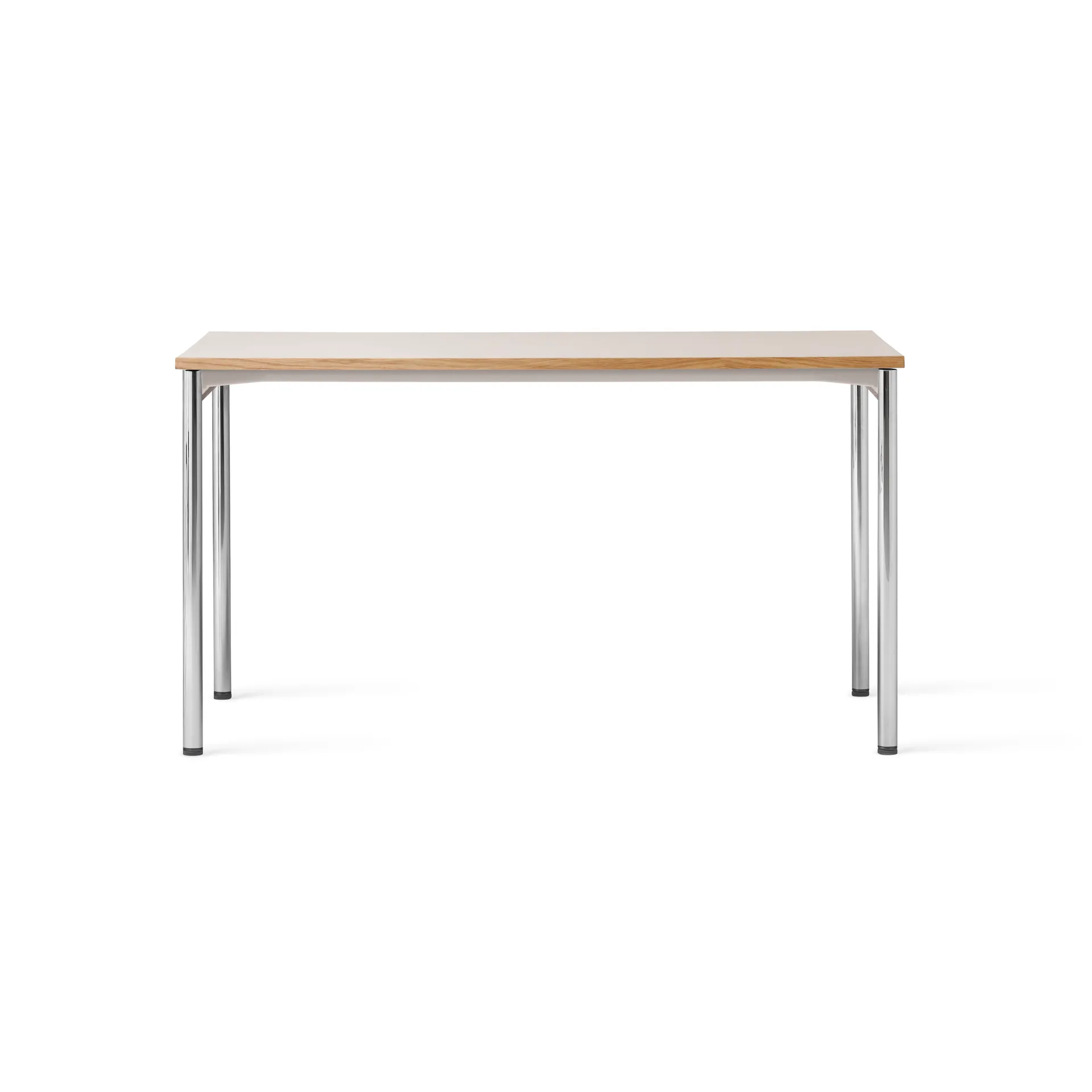Co Table konferensbord 140x70cm, Chrome-laminate creme Audo Copenhagen