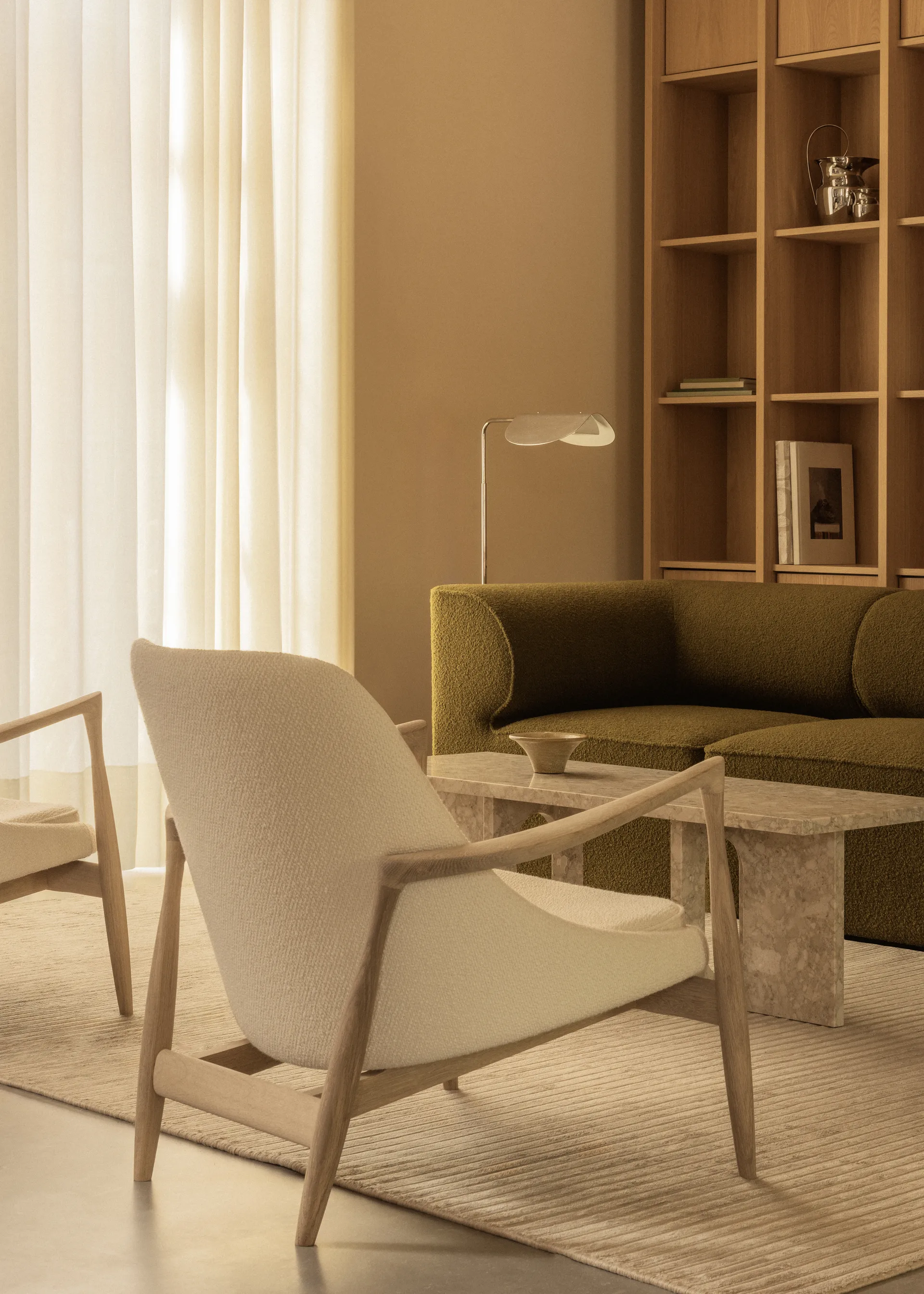 Elizabeth loungefåtölj, Natural oak-Logan Jasmine Audo Copenhagen