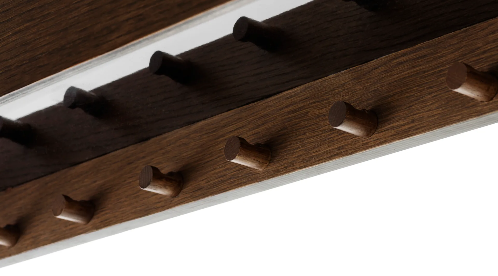 Epoch hylla med krokar 118 cm, Dark stained oak-black Audo Copenhagen