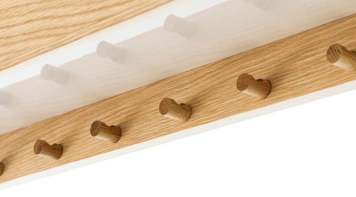 Epoch hylla med krokar 118 cm, Natural oak-fog Audo Copenhagen