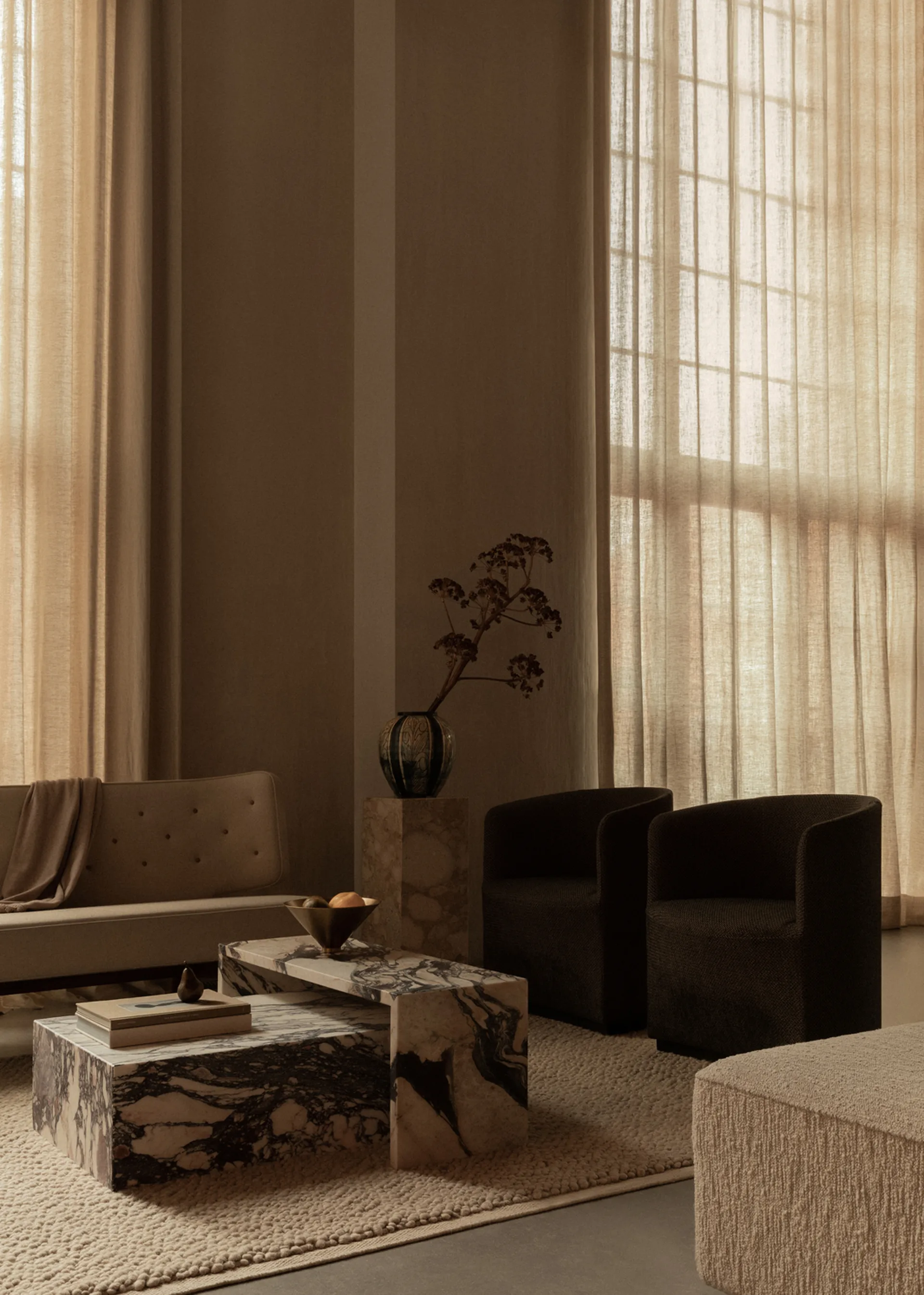 Gravel matta 200x300 cm, Ivory Audo Copenhagen