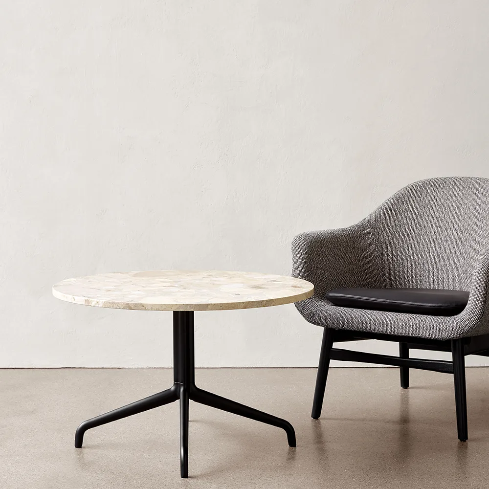 Harbour Column loungebord, oak black, svart stålstativ Audo Copenhagen