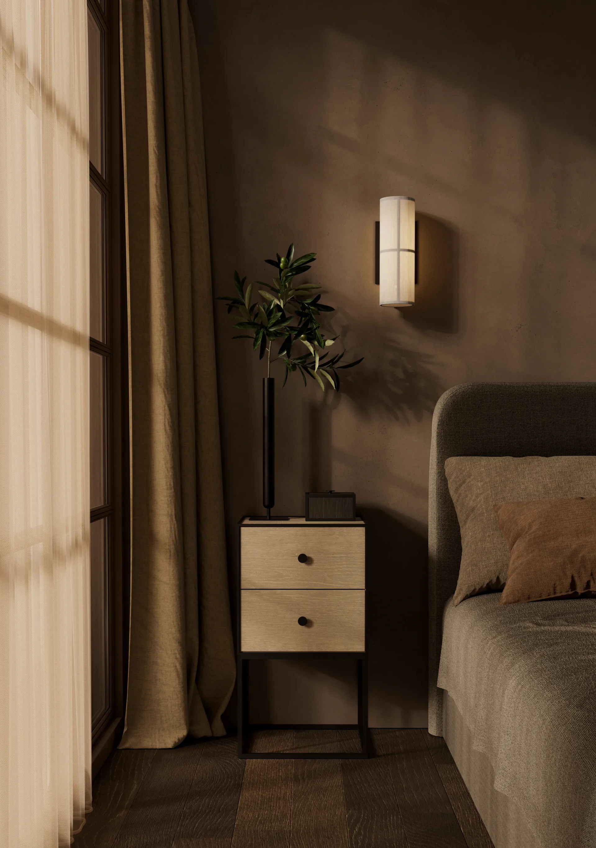 Hashira vägglampa Ø10 cm, Raw Audo Copenhagen