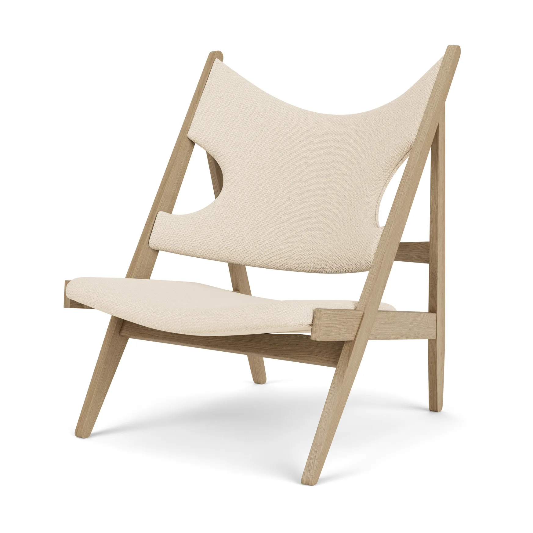 Knitting loungefåtölj, Natural oak-Logan Jasmine Audo Copenhagen