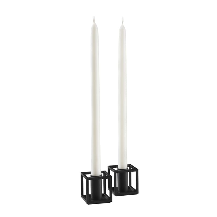 Kubus Micro ljusstake 2-pack, Svart Audo Copenhagen