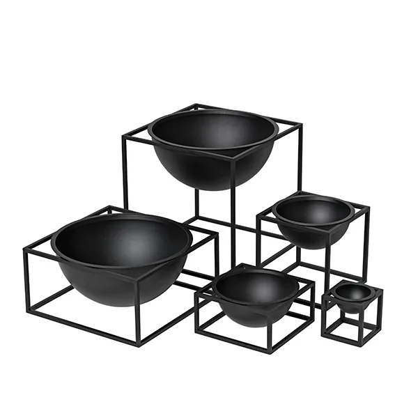 Kubus skål liten låg, svart Audo Copenhagen