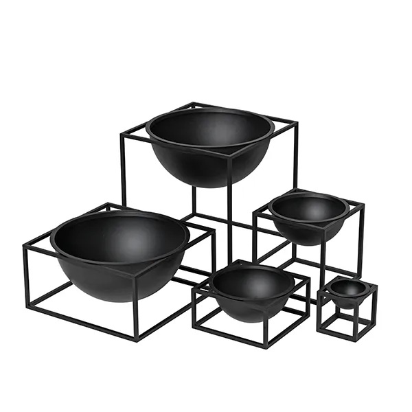 Kubus skål stor låg, svart Audo Copenhagen