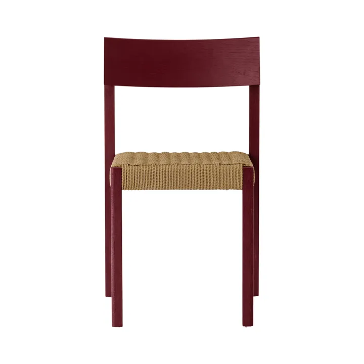 Mauro stol - French red ek-naturflätad sits - Audo Copenhagen