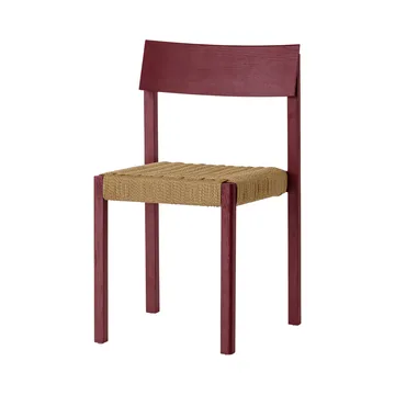 Mauro stol - French red ek-naturflätad sits - Audo Copenhagen